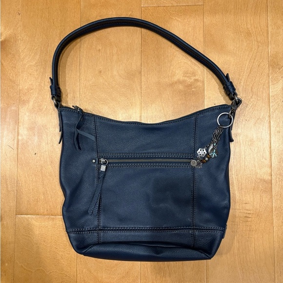 The Sak medium hobo leather bag dark blue like new - Picture 1 of 10